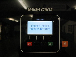 Kombinierter Automat außer Betrieb